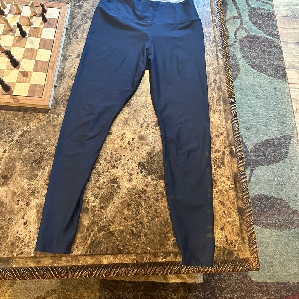 Navy Blue Nike, full-length leggings.